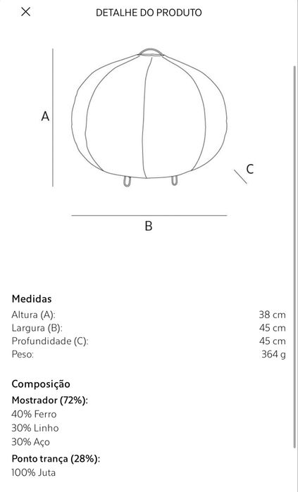 Candeeiro De Mesa Linho Zara Home NOVO