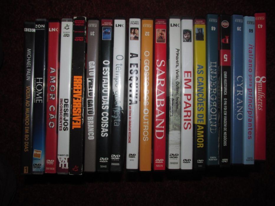 DVDs originais (Filmes, Animação, Concertos)