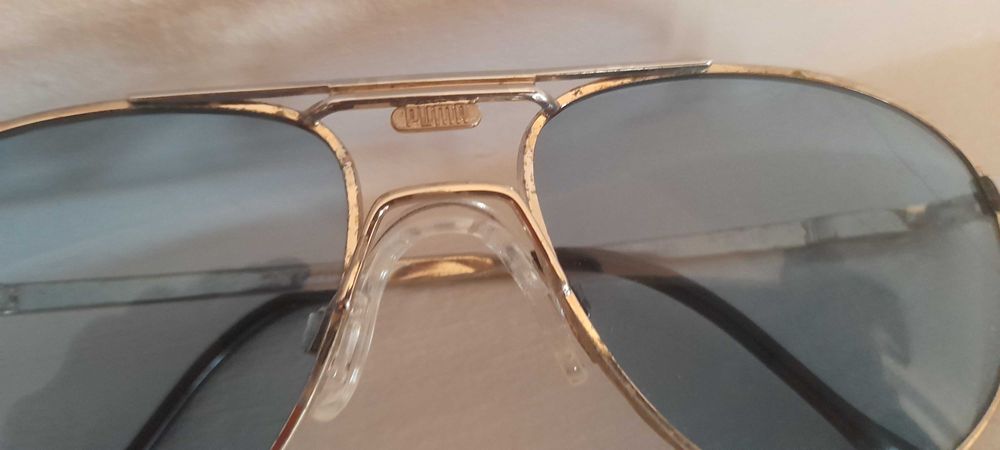 Puma - oculos sol retro metal lentes azuis