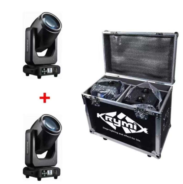 ZESTAW Ruchoma głowica KRYMIX Warriors 380W SPOT BEAM  RDM + CASE