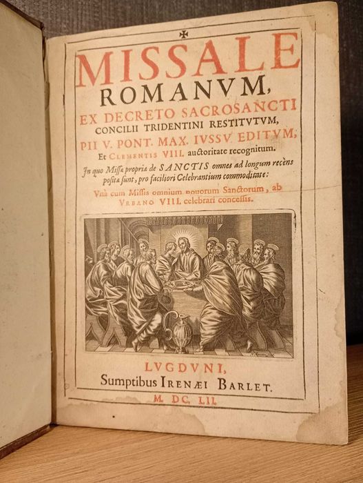 Starodruk 1652 Missale Romanum - Ryciny - Mszał - Łacina - Katolicyzm