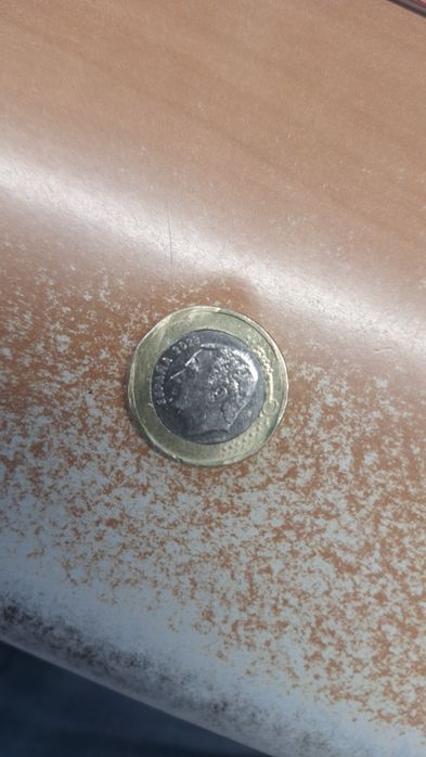 Moeda com face reversa 1 euro espanha 2023