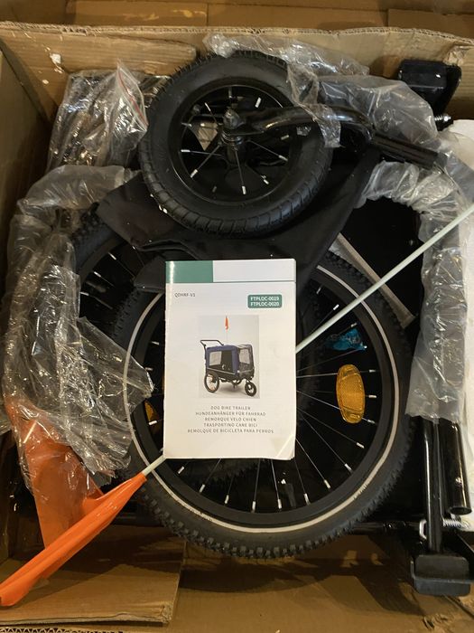 Przyczepa rowerowa dla psa do 40kg. Ze skretnym kołem przednim