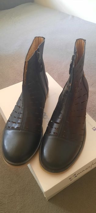 Buty botki skórzane damskie Maciejka