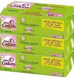 Chusteczki nawilżane Bebe Cadum 2x 60 szt.