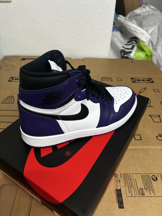 Tênis Jordan 1 Retro High Court Purple Branco 40.5