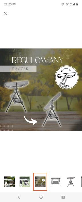 Huśtawka ogrodowo balkonowa