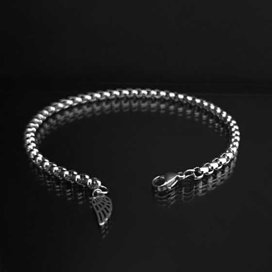 Pulseiras pulseira masculina aço inoxidável 316L motard
