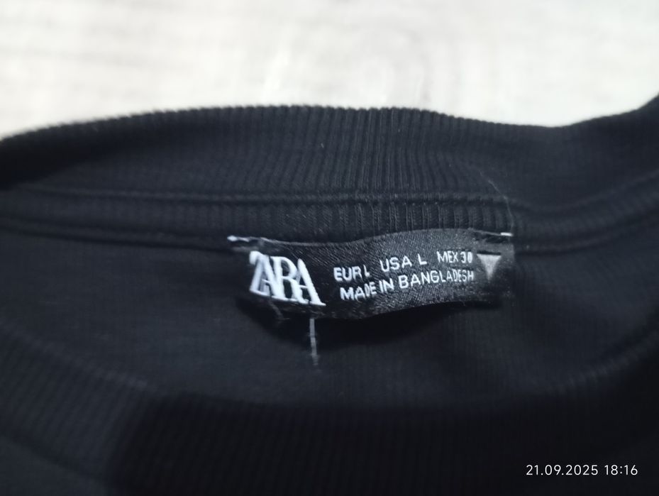 Боди женский с длинным рукавом черный и белый  zara