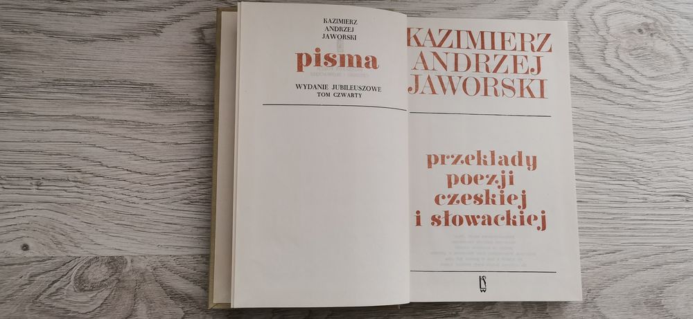 Pisma Kazimierz Andrzej Jaworski
Przekłady poezji czeskiej i słowackie