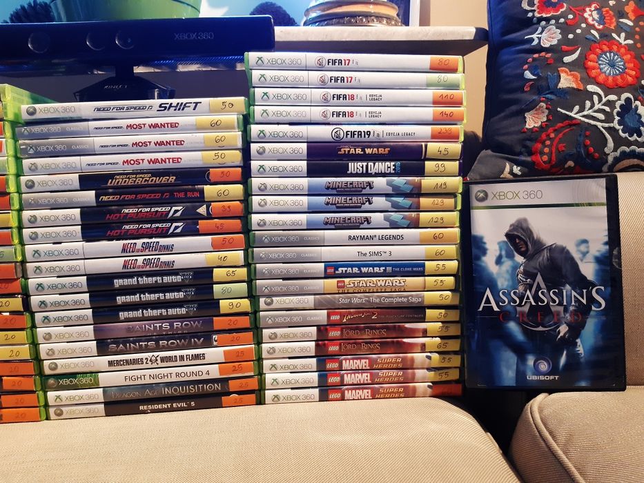 Gry xbox 360 minecraft,  forza, Fifa, PGR, need for speed, lego