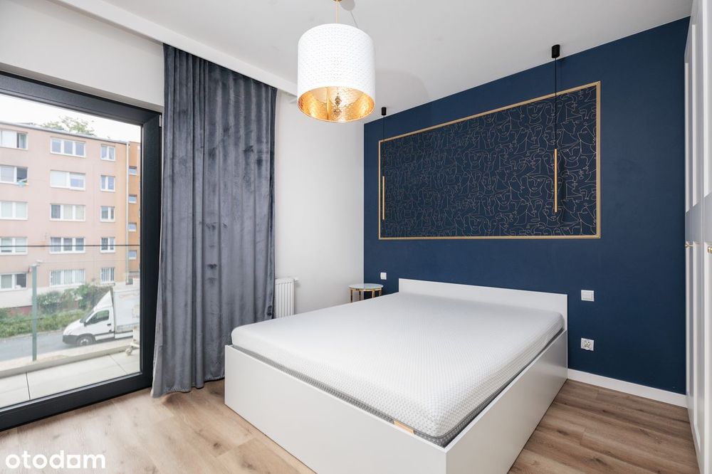 Nowoczesne mieszkanie z dwoma pokojami i balkonem - ul. Wybickiego