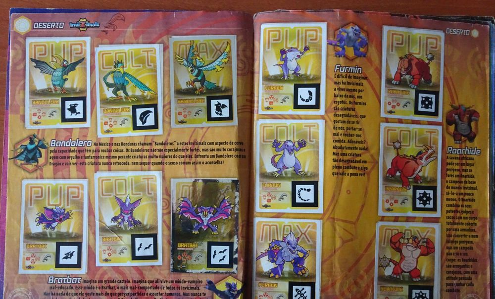 Cadernetas Invizimals  da Panini