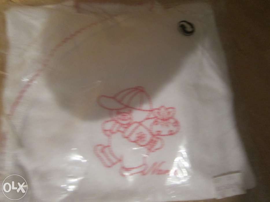 Conjunto body + calça de menina rosa e branca 6 meses 100% algodão mai