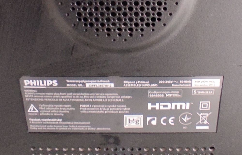 Televisão Philips de 32 polegadas.Não é Smart TV.