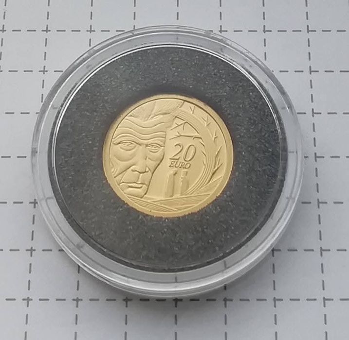 Ірландія 20 євро 2006р. ЗОЛОТО! ПРУФ.100р.З народження Семюеля Беккета