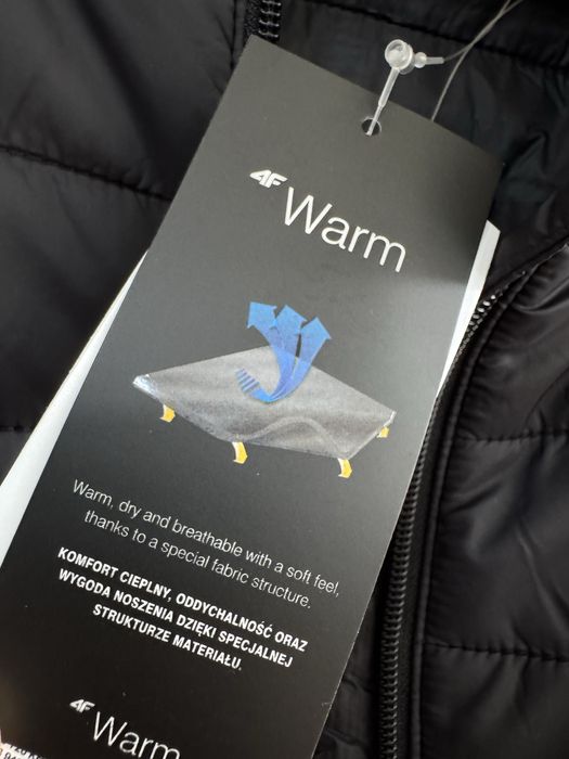 4F Nowa Polarowa Kurtka Męska Czarna Rozpinana Bluza L