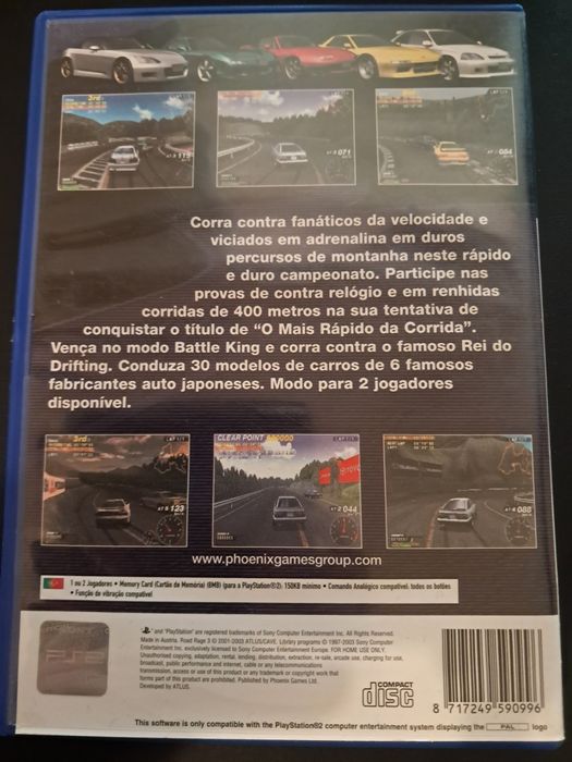 Jogo para Playstation2: "Road Rage 3" Preço: 10€ (Posso negociar).