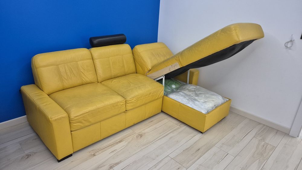 Narożnik skóra naturalna.