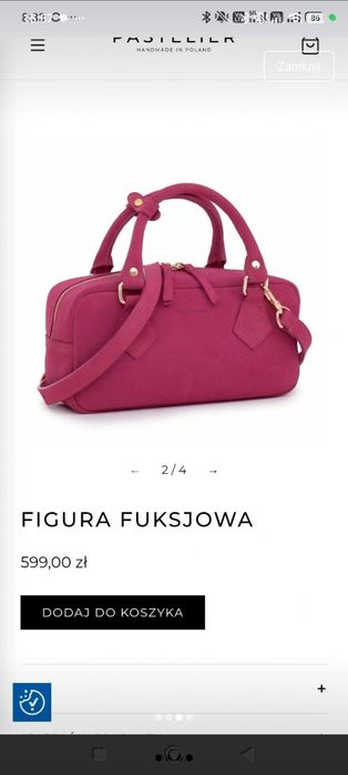 Figura fuksja nowa torebka pastelier