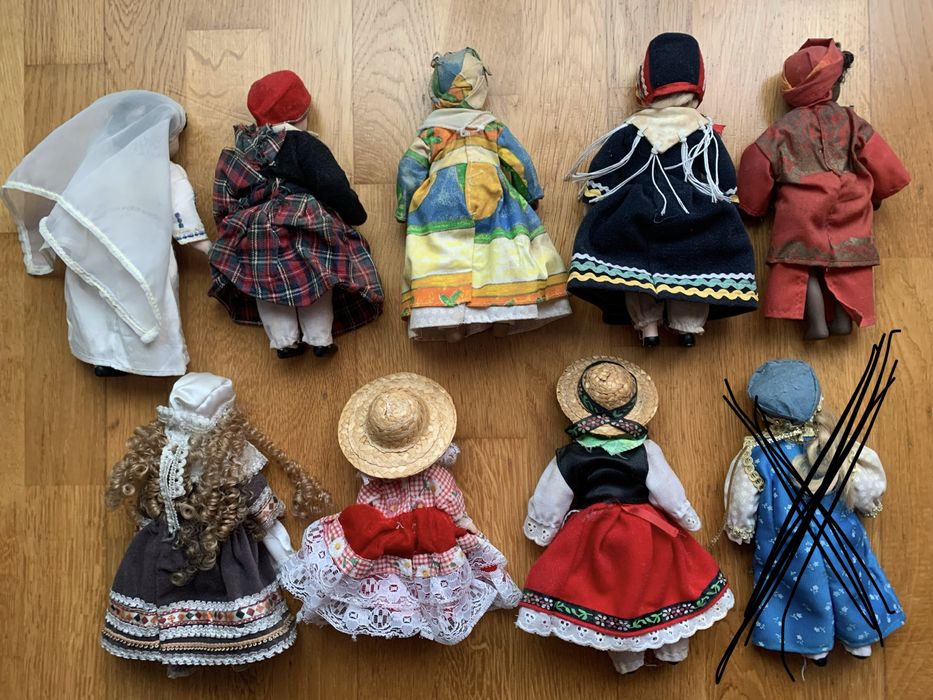 Bonecas Antigas em Porcelana de 22cm cada (ver descrição)