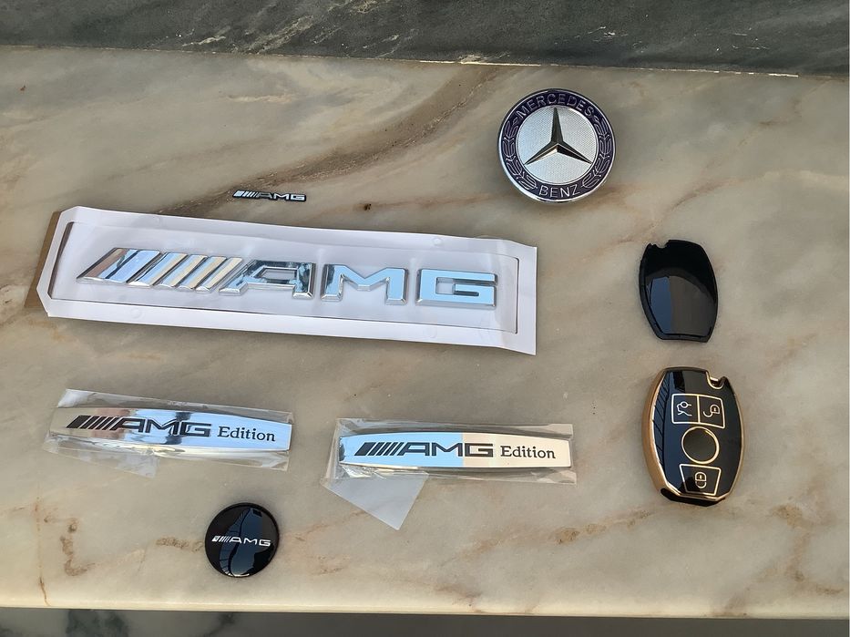 Mercedes simbolos jantes emblemas amg c novos