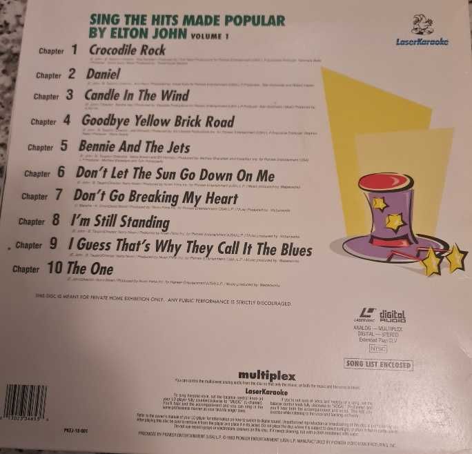 Laser Disc - Laserdisc KARAOKE - O Melhor de Elton Jonh