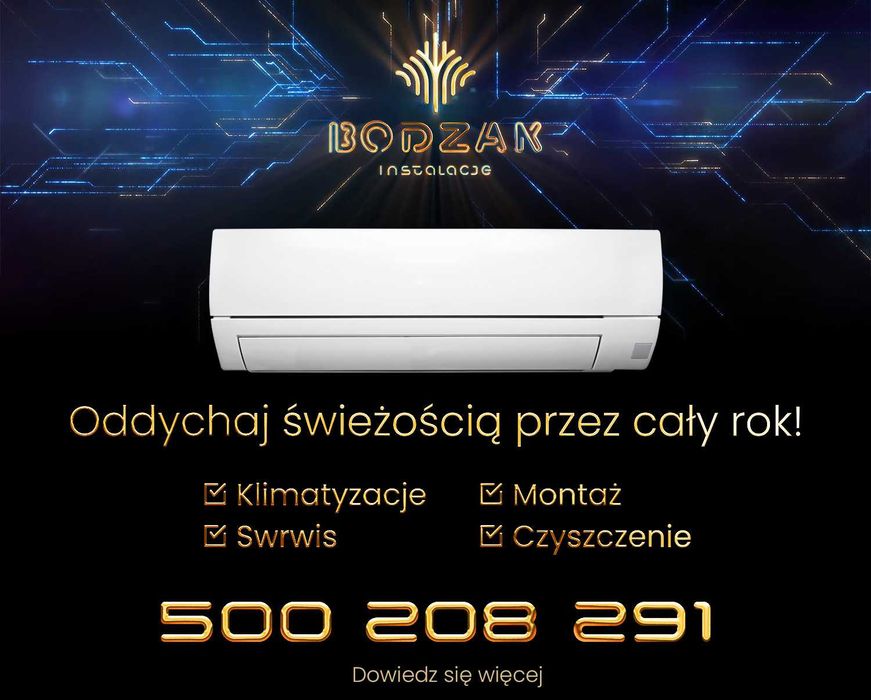 Klimatyzacja do ogrzewania i chłodzenia z montażem