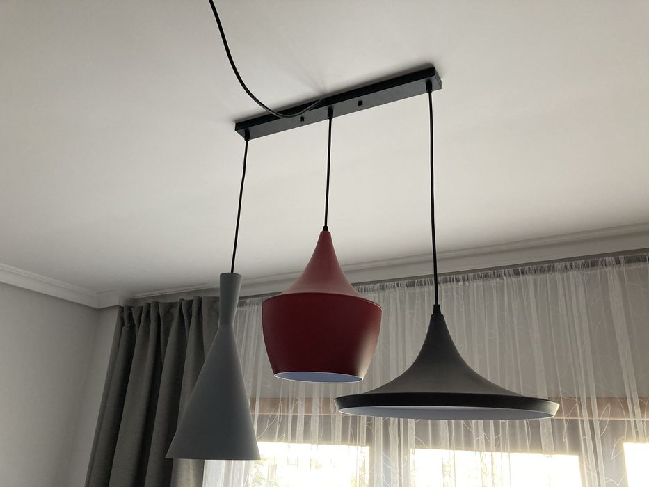 Candeeiro teto moderno 3 pontos de luz