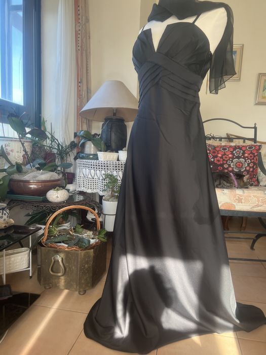 Vestido elegante comprido preto NOVO