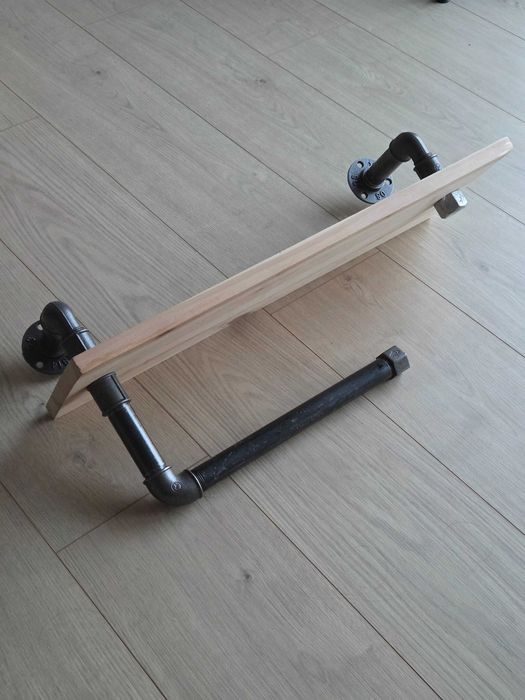 Półka wisząca loft industrialna ścienna