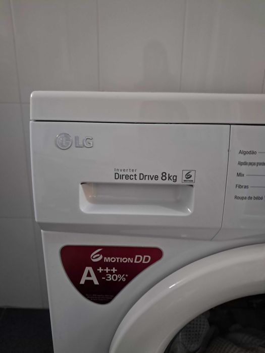 Máquina de Lavar Roupa LG Inverter Direct Drive – 8 kg | Classe A+++