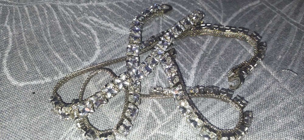 декоративные ремешки со стразами на металлической сетке 2 шт