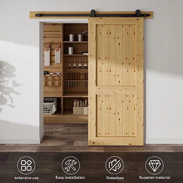 System Drzwi Przesuwanych Loft Szyna Czarny Zestaw 244 cm TSMST