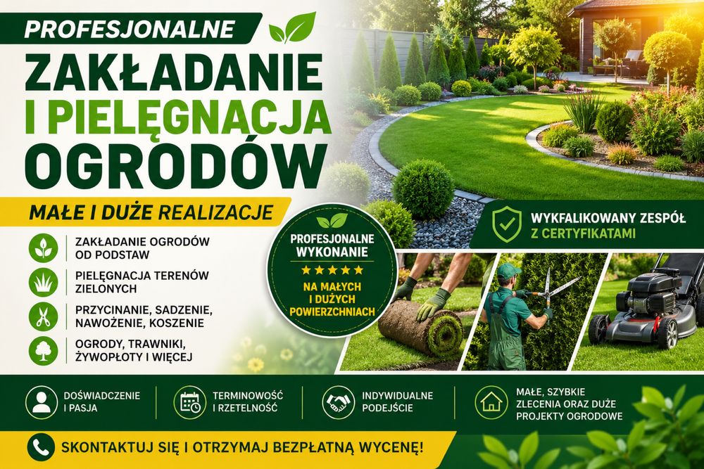 MARZYSZ O PIĘKNYM OGRODZIE? ZAJMIEMY SIĘ TYM KOMPLEKSOWO! | pielęgnacja | zakładanie | ogrodów |