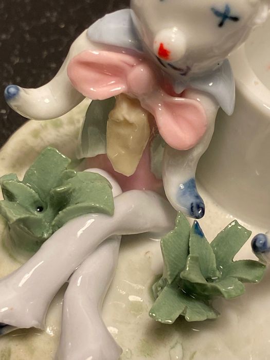 Castiçais porcelana vidrada