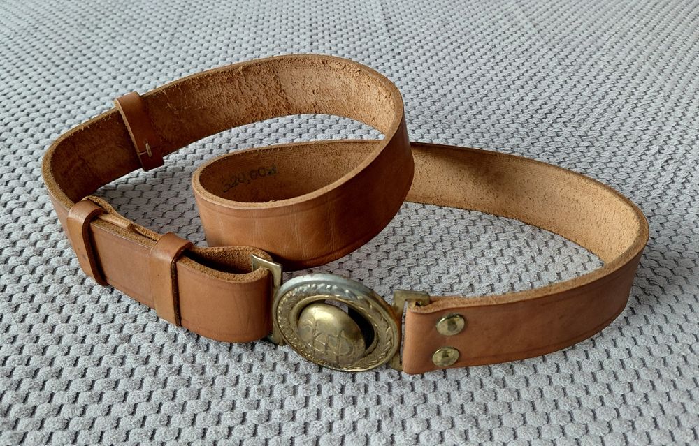 NOWY gruby pas skórzany ZHP / Vintage