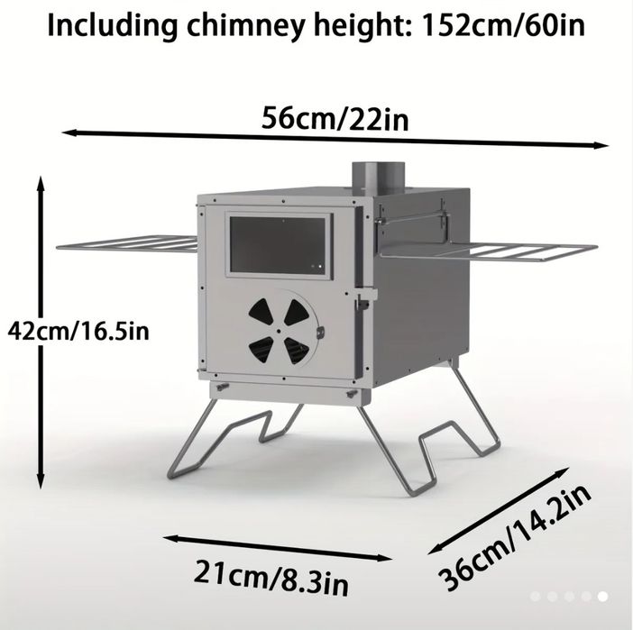 Kominek turystyczny koza INOX piecyk campingowy przenośny kominek