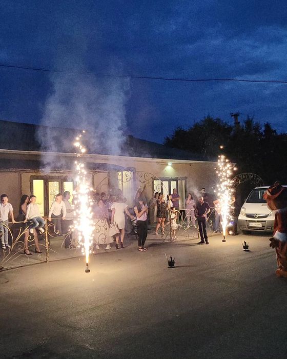 Тяжёлый дым на свадьбу ,пушка конфетти, холодные фонтаны 
Холодные фон