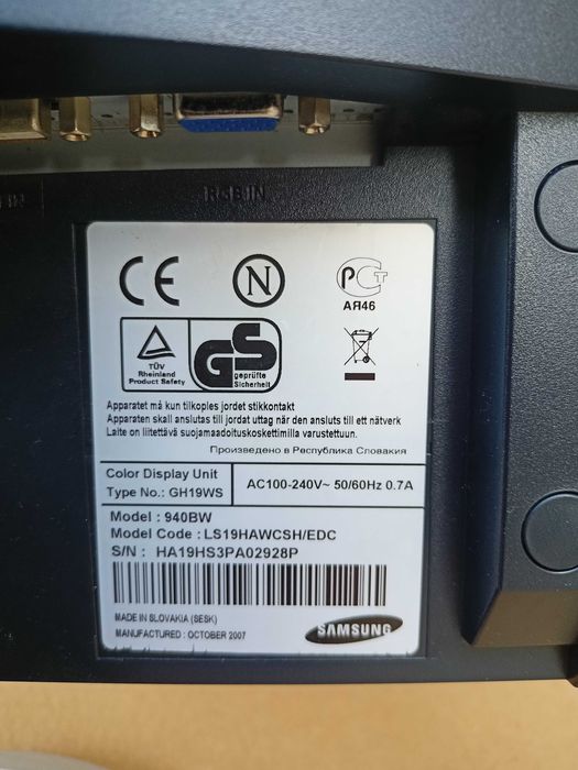 Monitor 19' SAMSUNG
