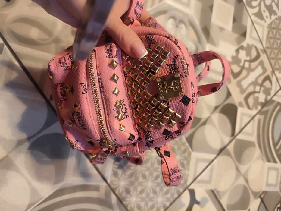 MCM mini backpack plecaczek torebka różowy Barbie