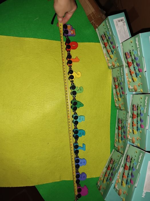 Магнітний дерев'яний потяг поїзд цифри лічилочка на магнітах Томас