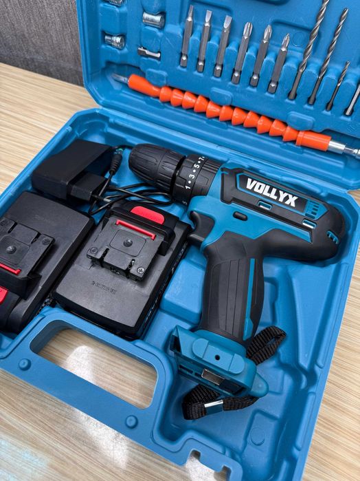 Аккумуляторный шуруповерт VOLLYX 24V 5Ah, 2 АКБ, дрель шуруповерт