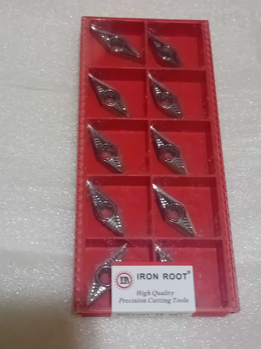 Caixa de 10 pastilhas para torno mecânico e cnc.  VCGT 160404