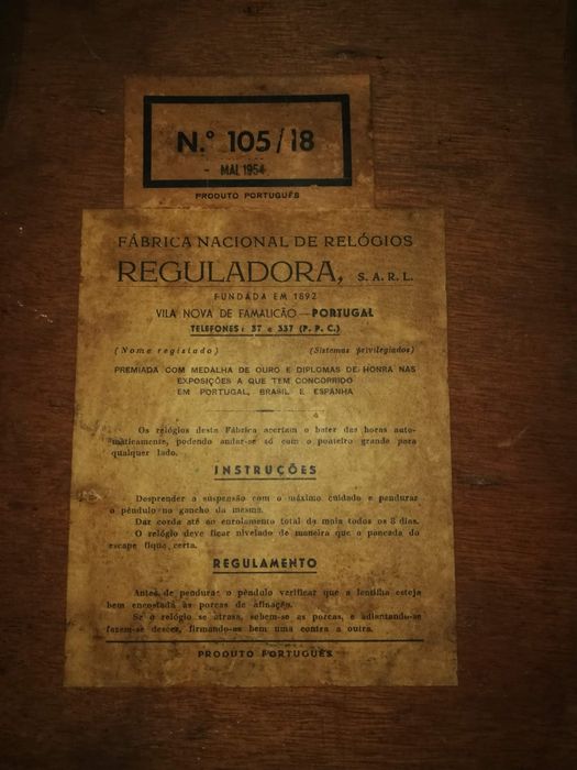 Relógio Reguladora