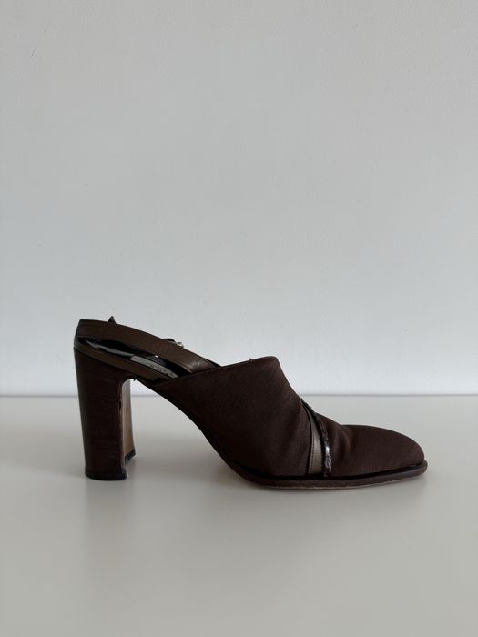 Vintage Lara Manni Leather Heels - buty ze skóry