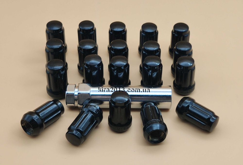 Гайка для узких отверстий в дисках М12х1,5 конус 35мм хром шлицевая