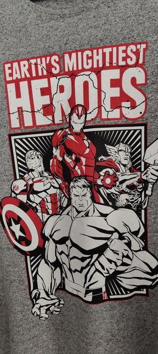 L Reserved Marvel męska bluzka z nadrukiem longsleve