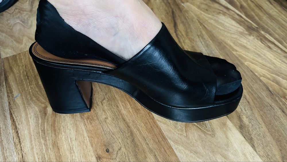 Шкіряні сабо 43 розмірна підборах ASOS DESIGN