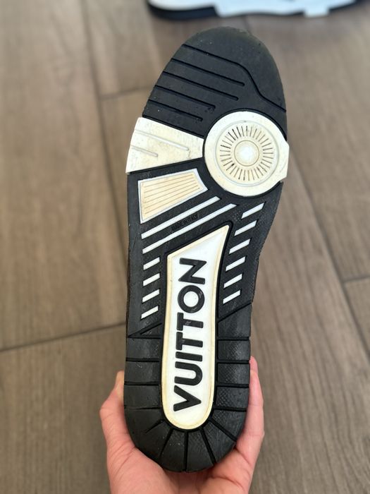 Louis Vuitton Limited Men's US 12 Virgil Abloh Black x White Trainer Sneaker